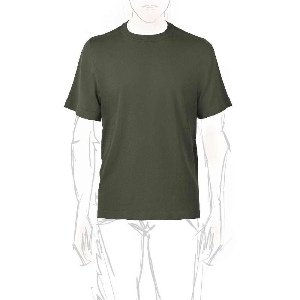 Rubinacci T-Shirt cotone verde militare