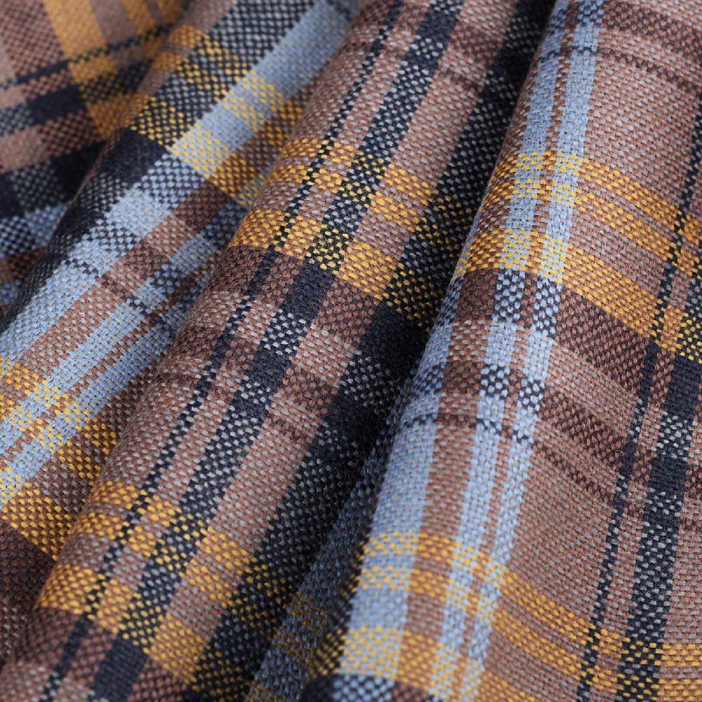 Rubinacci Tela di lana a quadri terracotta