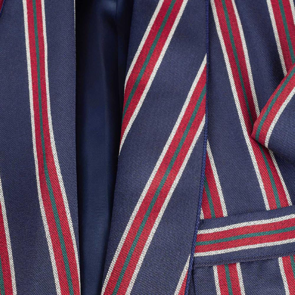 Rubinacci Vestaglia In Lana E Cashmere Regimental