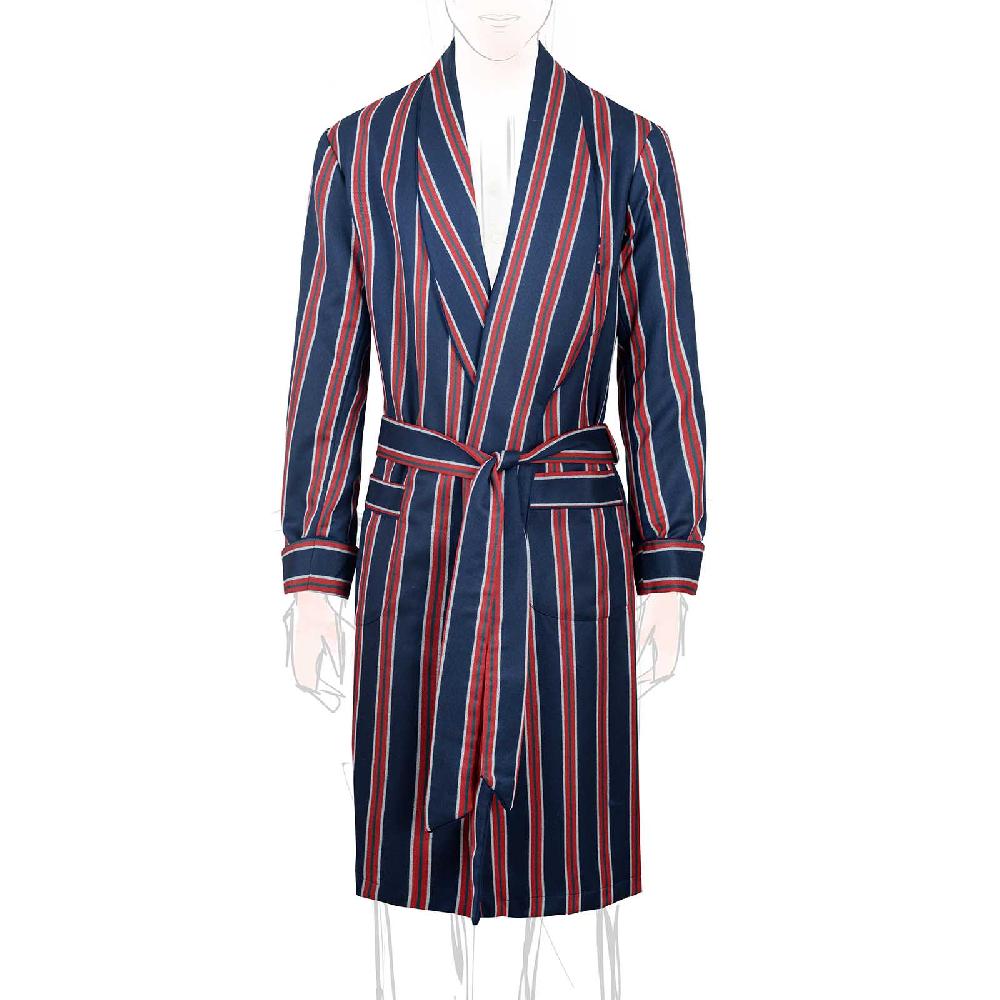 Rubinacci Vestaglia in lana e cashmere regimental