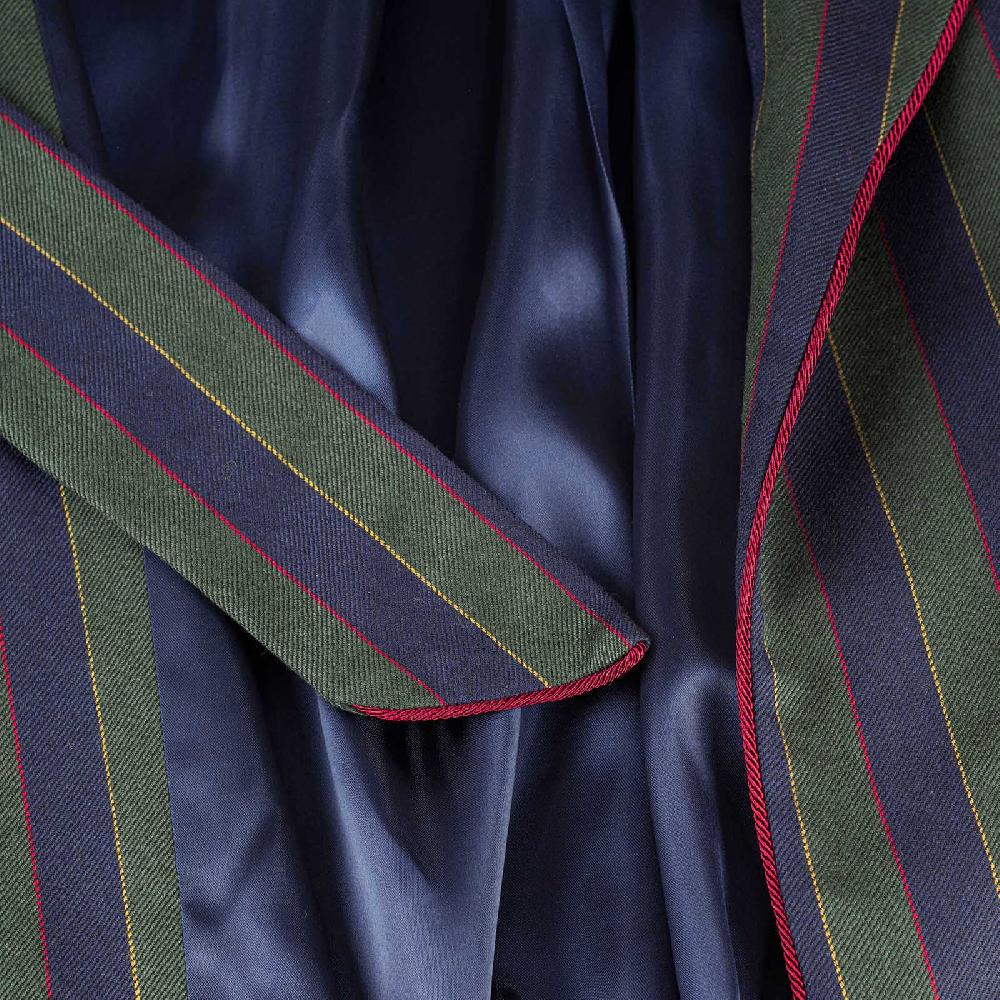 Rubinacci Vestaglia In Lana E Cashmere Rigata