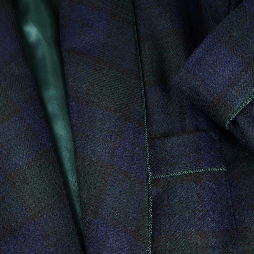 Rubinacci Vestaglia In Lana E Cashmere Tartan