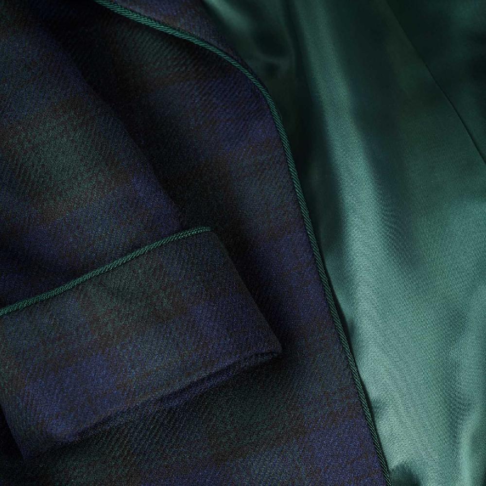 Rubinacci Vestaglia In Lana E Cashmere Tartan