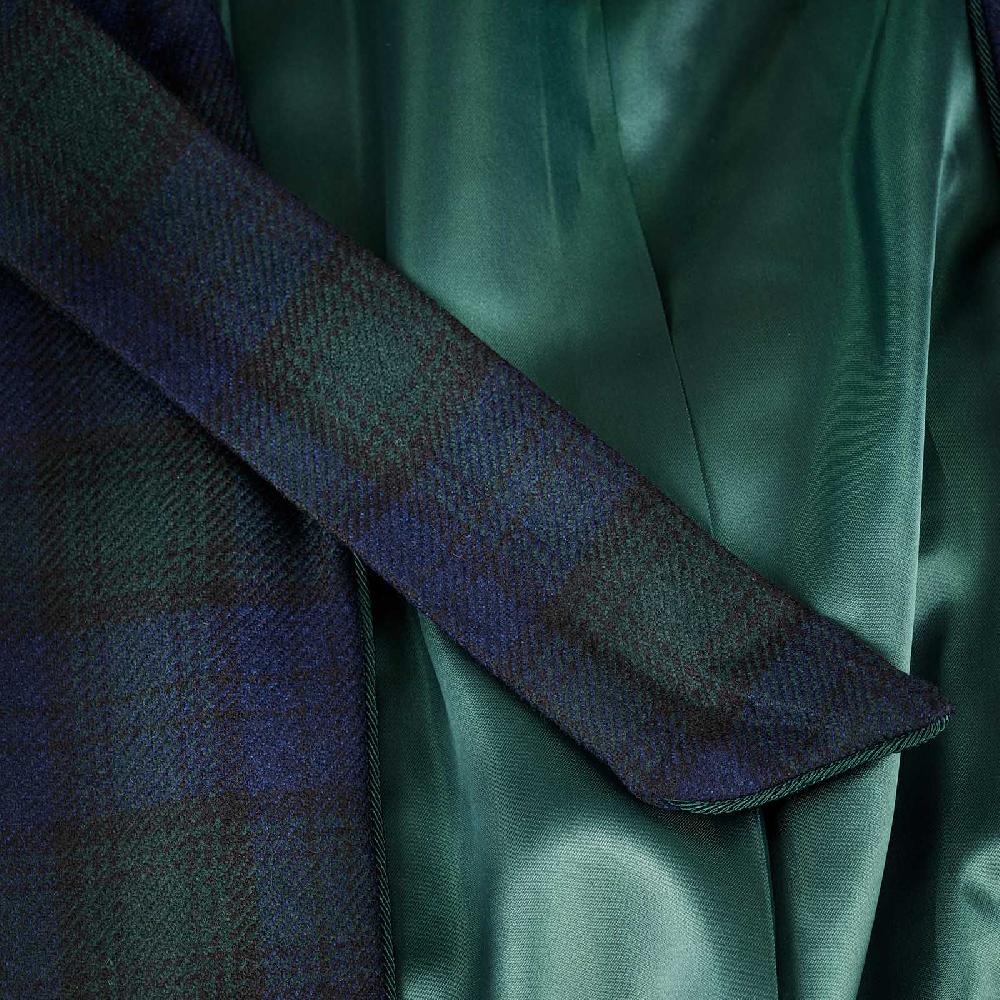 Rubinacci Vestaglia In Lana E Cashmere Tartan