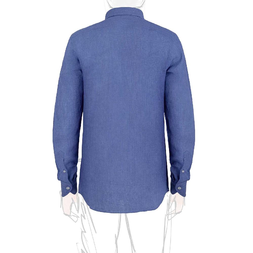 Rubinacci Vintage Archive Camicia In Lino Blu