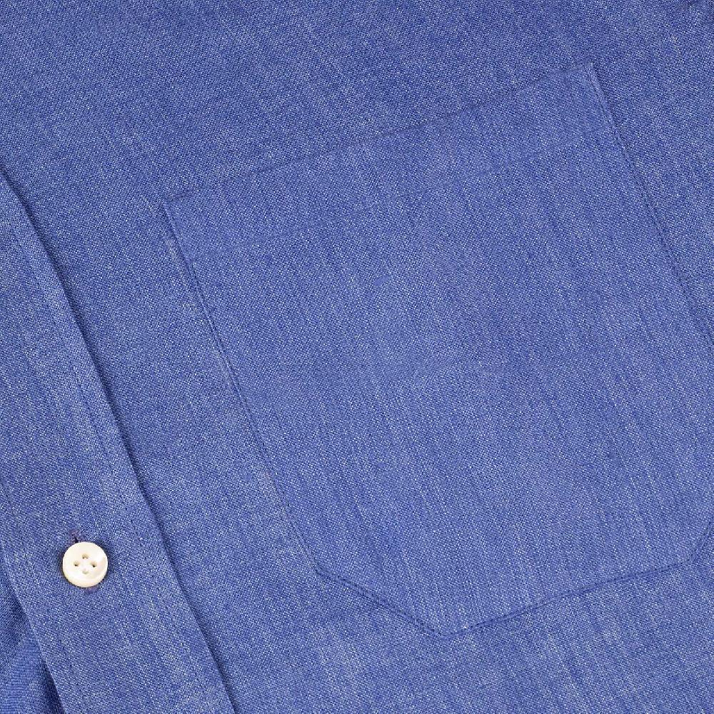 Rubinacci Vintage Archive Camicia In Lino Blu