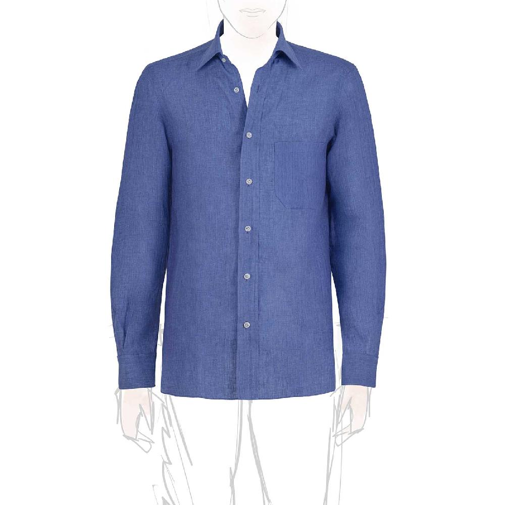 Rubinacci Vintage archive camicia in lino blu Rubinacci Vintage archive camicia in lino blu