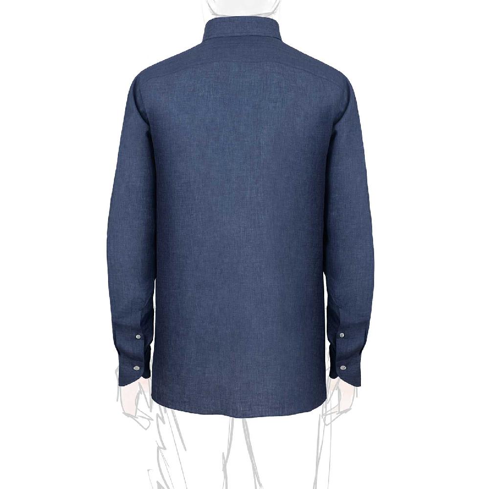 Rubinacci Vintage Archive Camicia In Lino Jeans