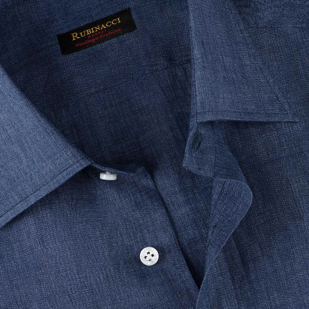 Rubinacci Vintage Archive Camicia In Lino Jeans