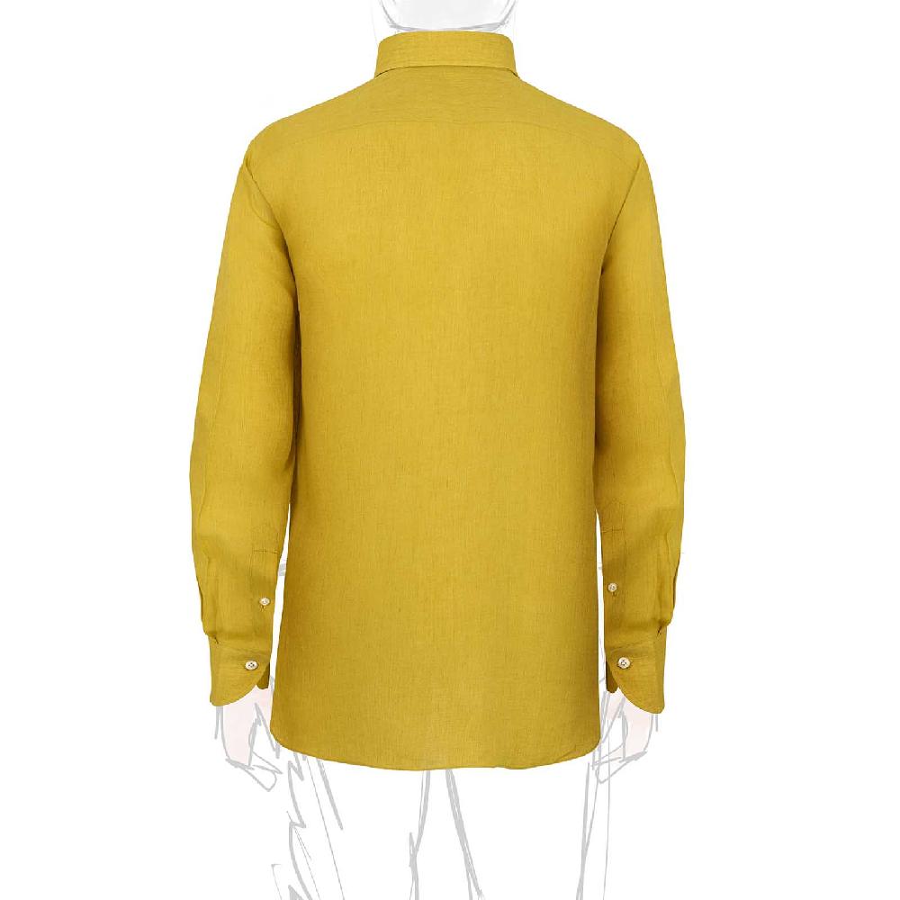 Rubinacci Vintage Archive Camicia In Lino Senape