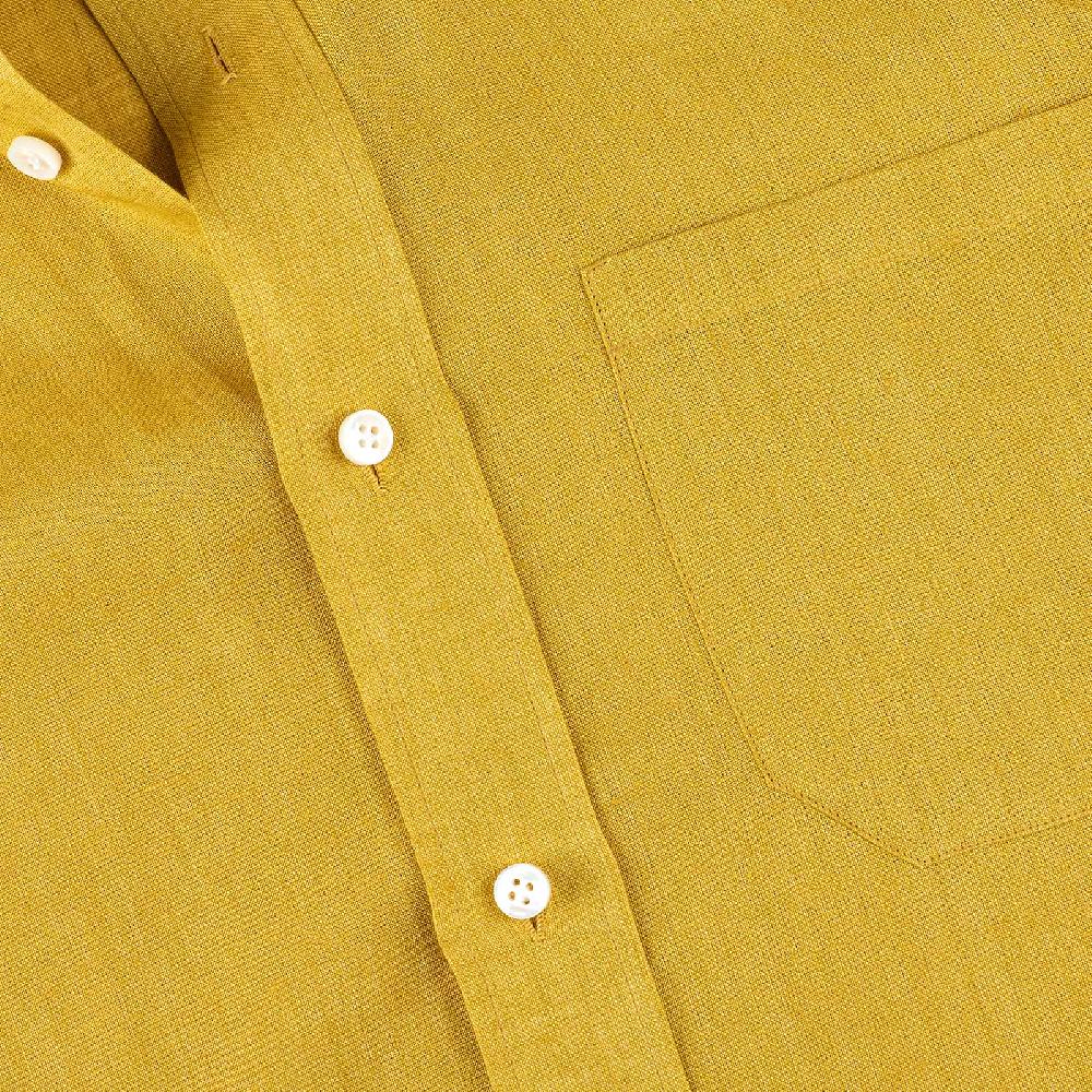 Rubinacci Vintage Archive Camicia In Lino Senape