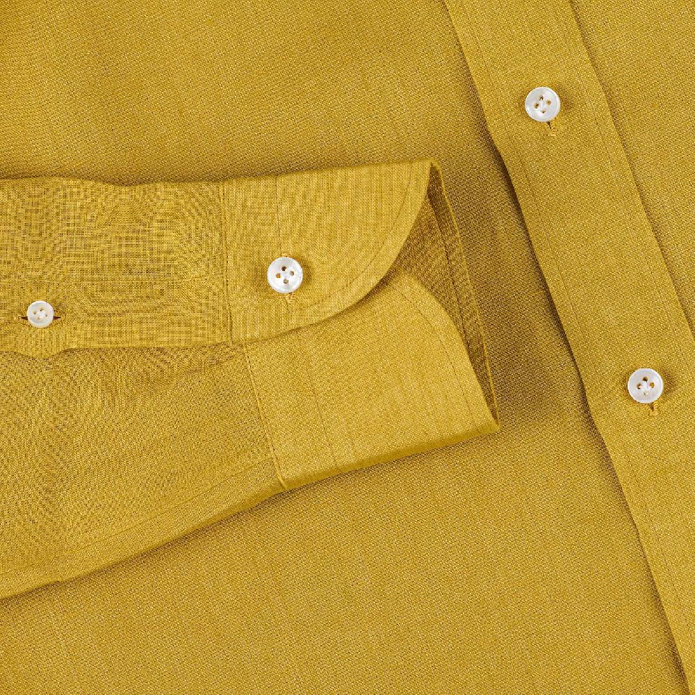 Rubinacci Vintage Archive Camicia In Lino Senape