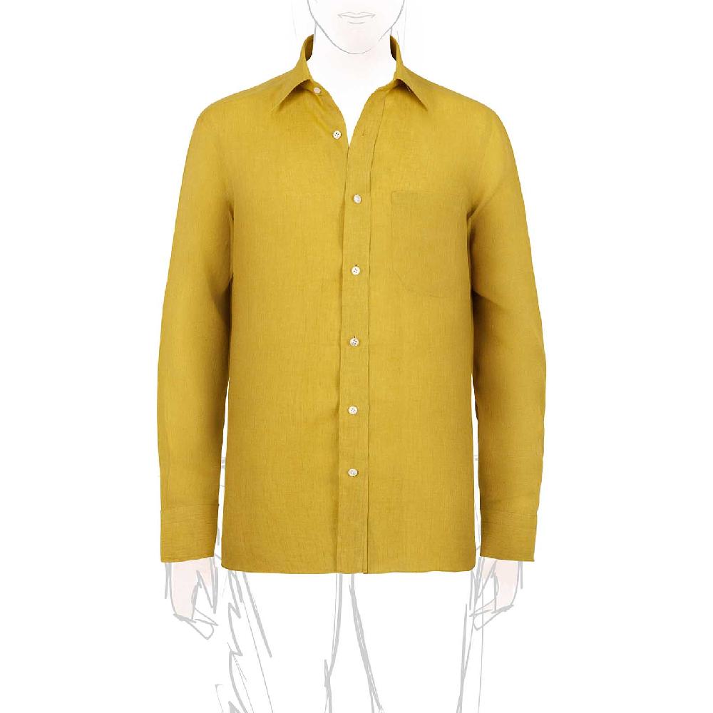 Rubinacci Vintage archive camicia in lino senape Rubinacci Vintage archive camicia in lino senape