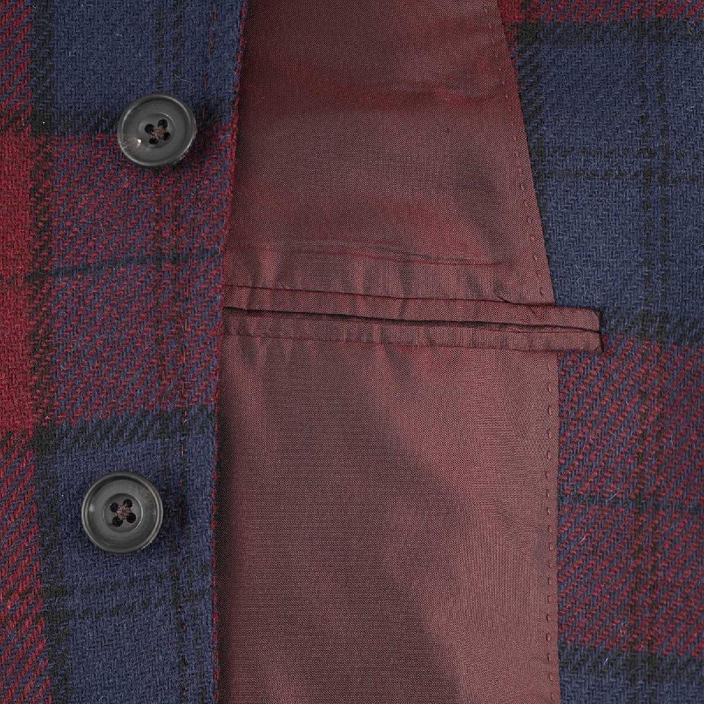 Rubinacci Vintage Archive Giacca Tartan Bordeaux