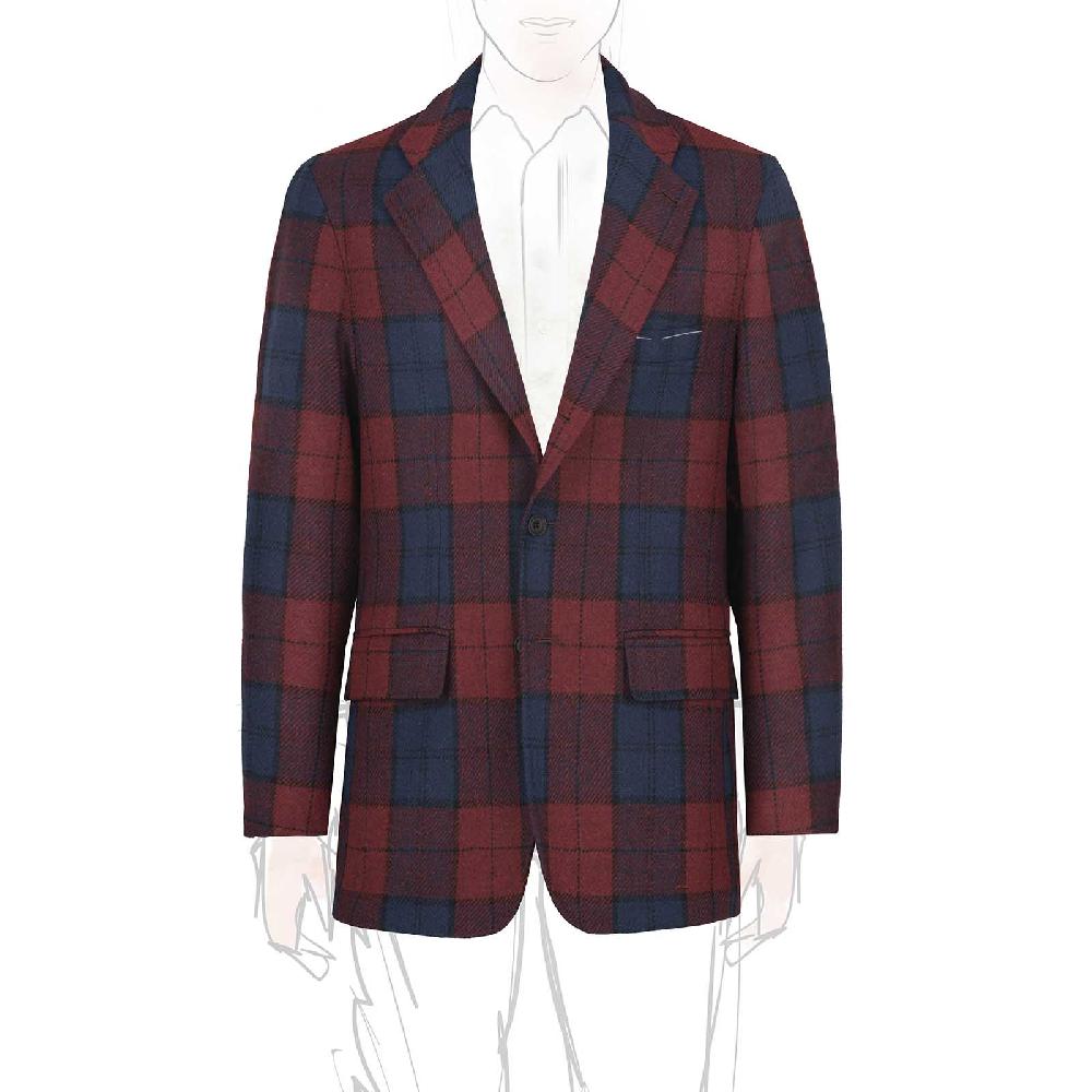 Rubinacci Vintage archive giacca tartan bordeaux
