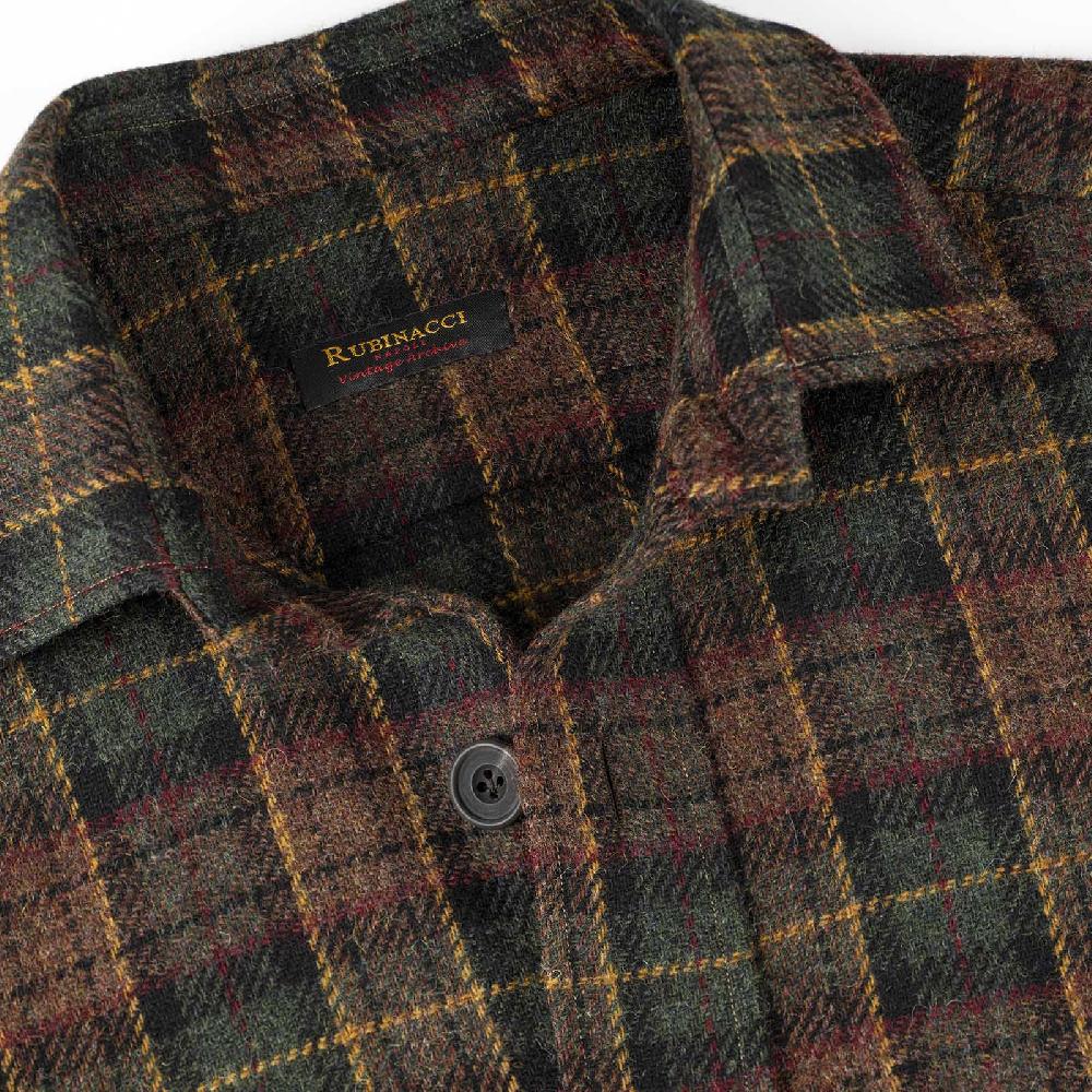 Rubinacci Vintage Archive Overshirt In Lana Tartan