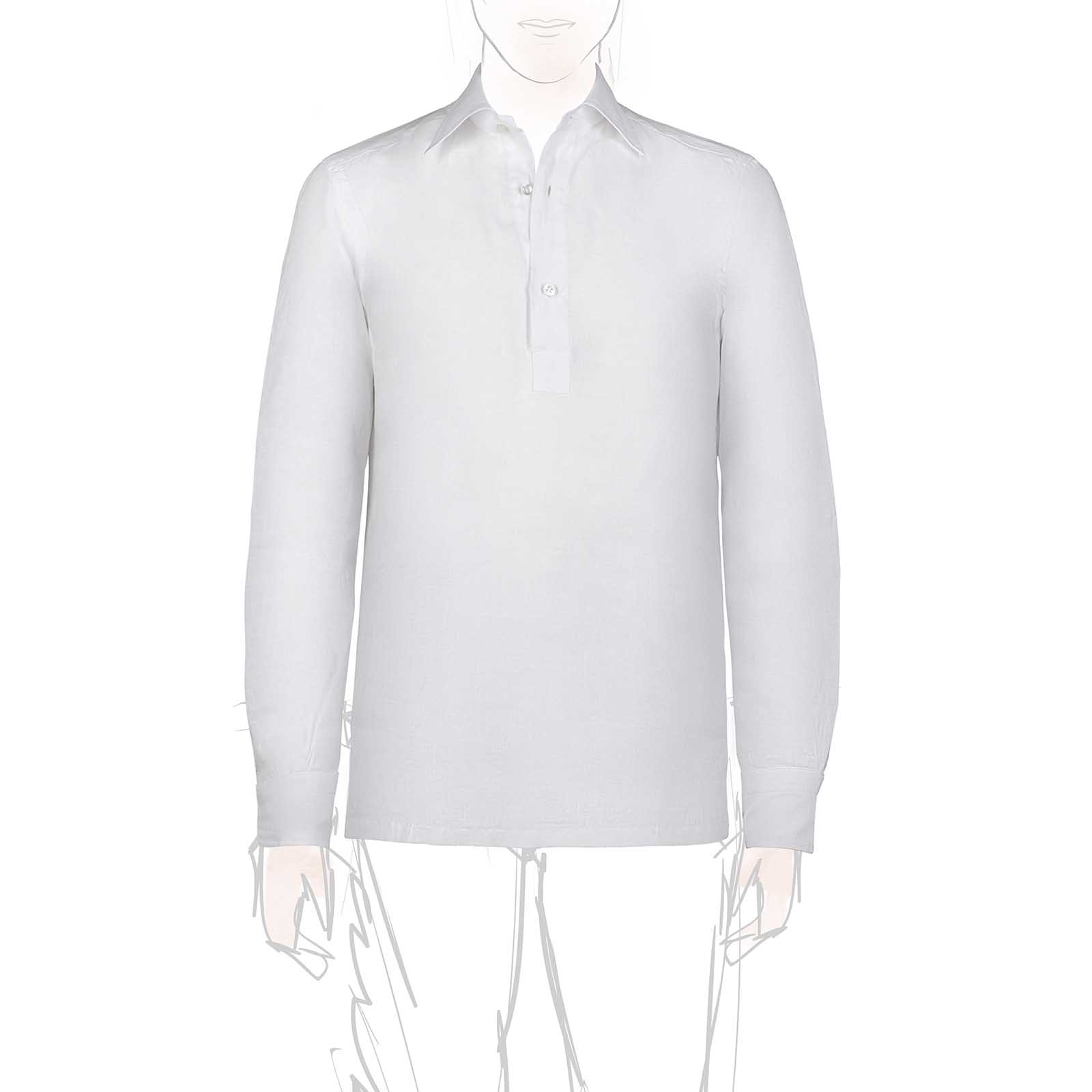 Rubinacci Vintage archive polo in lino bianca