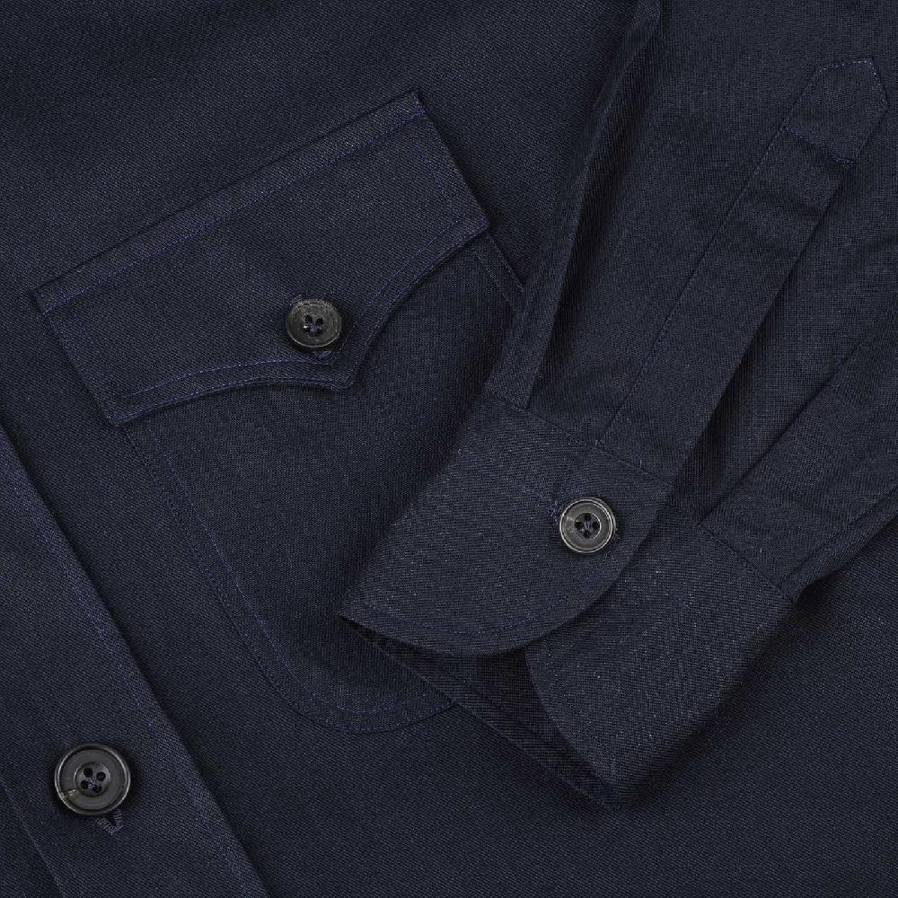 Rubinacci Vintage Archive Sahariana In Cotone Blu
