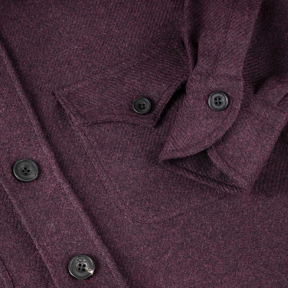 Rubinacci Vintage Archive Sahariana In Lana Prugna