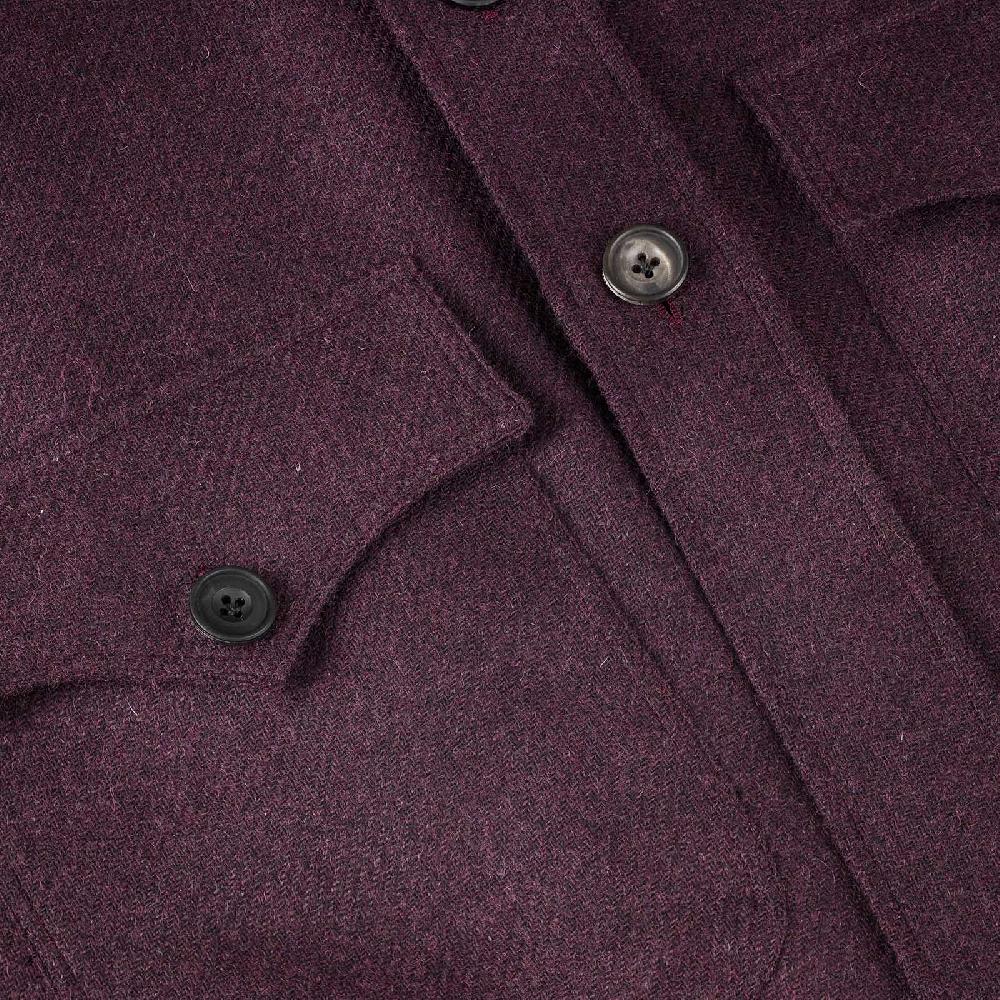 Rubinacci Vintage Archive Sahariana In Lana Prugna