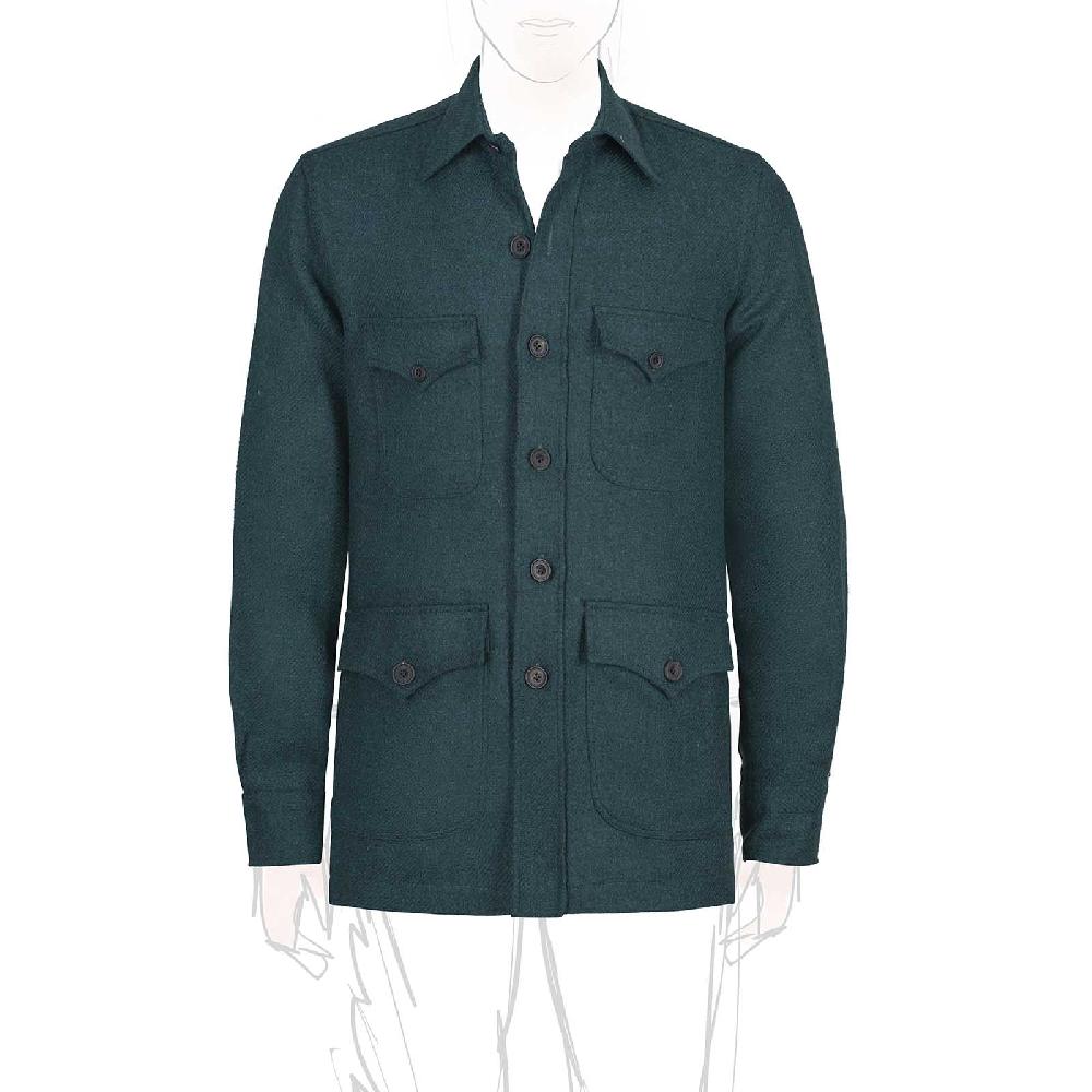 Rubinacci Vintage archive sahariana in lana verde