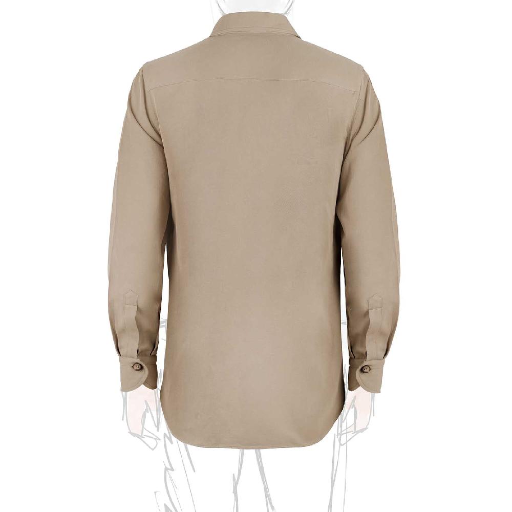 Rubinacci Serie Limitata Overshirt In Cotone E Lino Biscotto