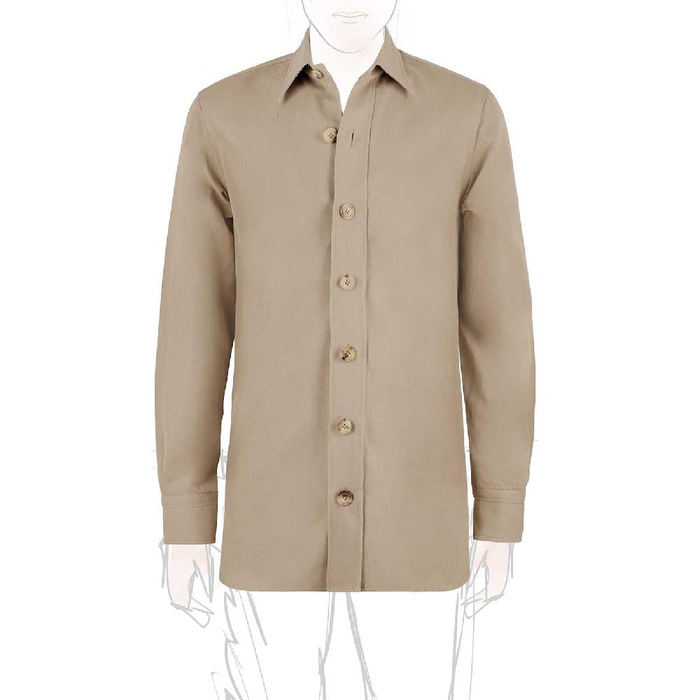 Rubinacci Serie Limitata overshirt in cotone e lino biscotto Rubinacci Serie Limitata overshirt in cotone e lino biscotto