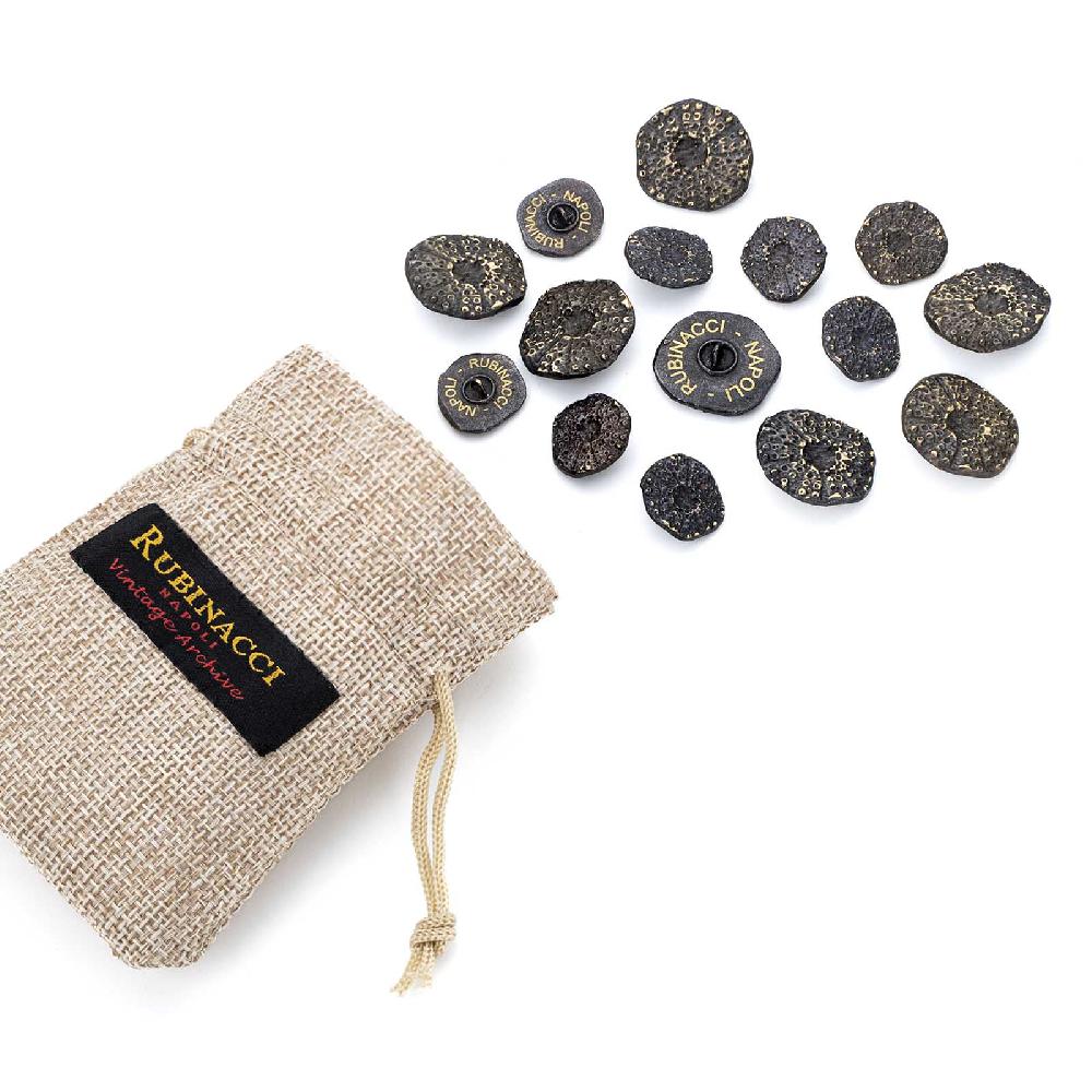 Rubinacci Set Bottoni Da Giacca Doppio Petto Riccio