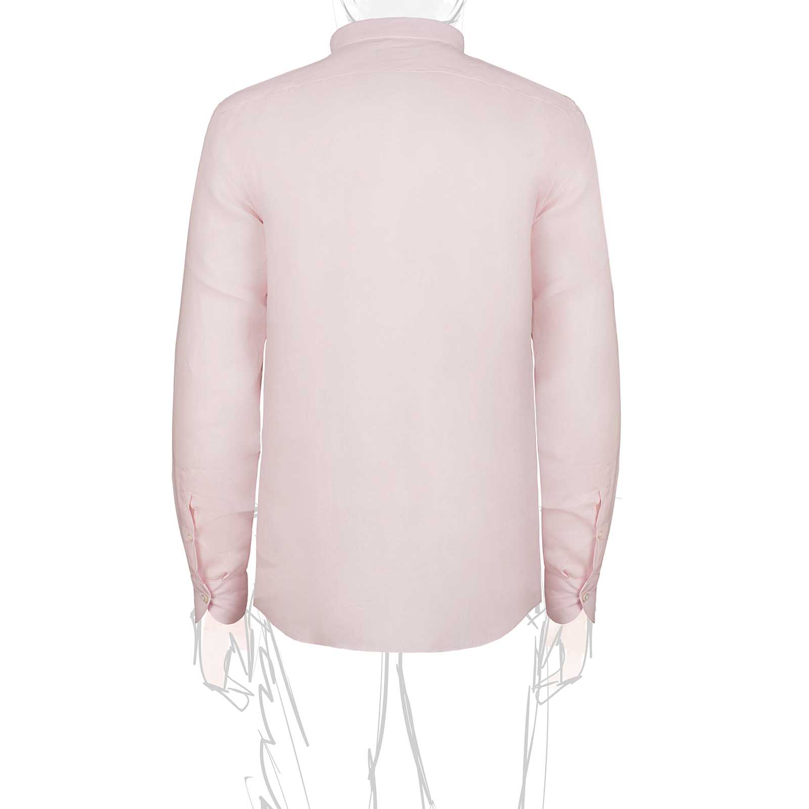 Rubinacci Vintage Archive Camicia Guru In Lino Rosa