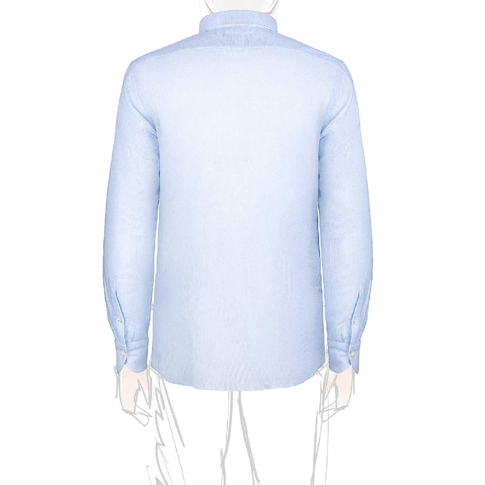 Rubinacci Vintage Archive Camicia In Cellulare Azzurro