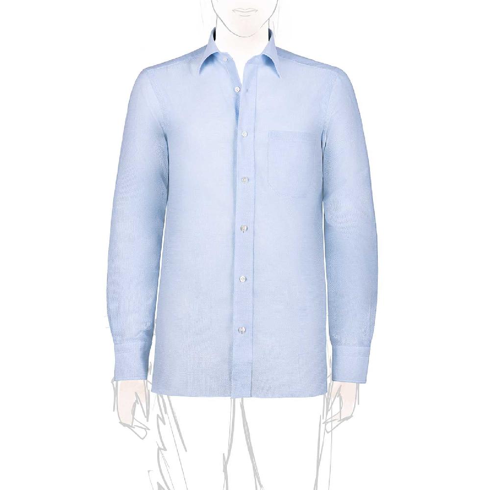 Rubinacci Vintage archive camicia in cellulare azzurro