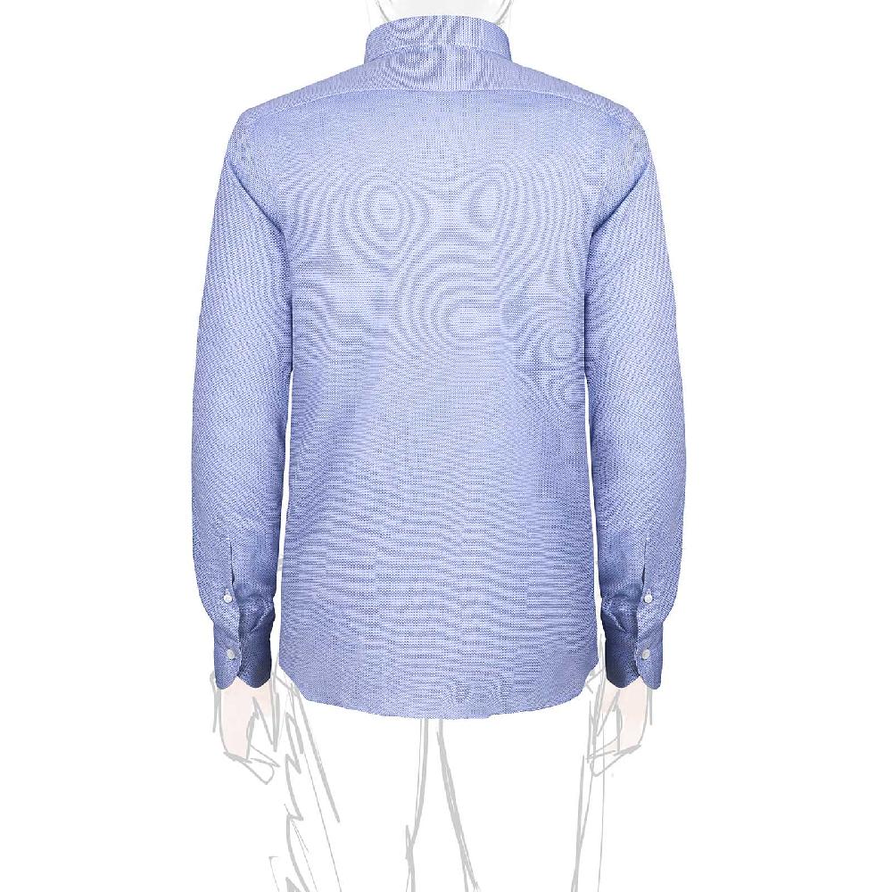 Rubinacci Vintage Archive Camicia In Cellulare Celeste