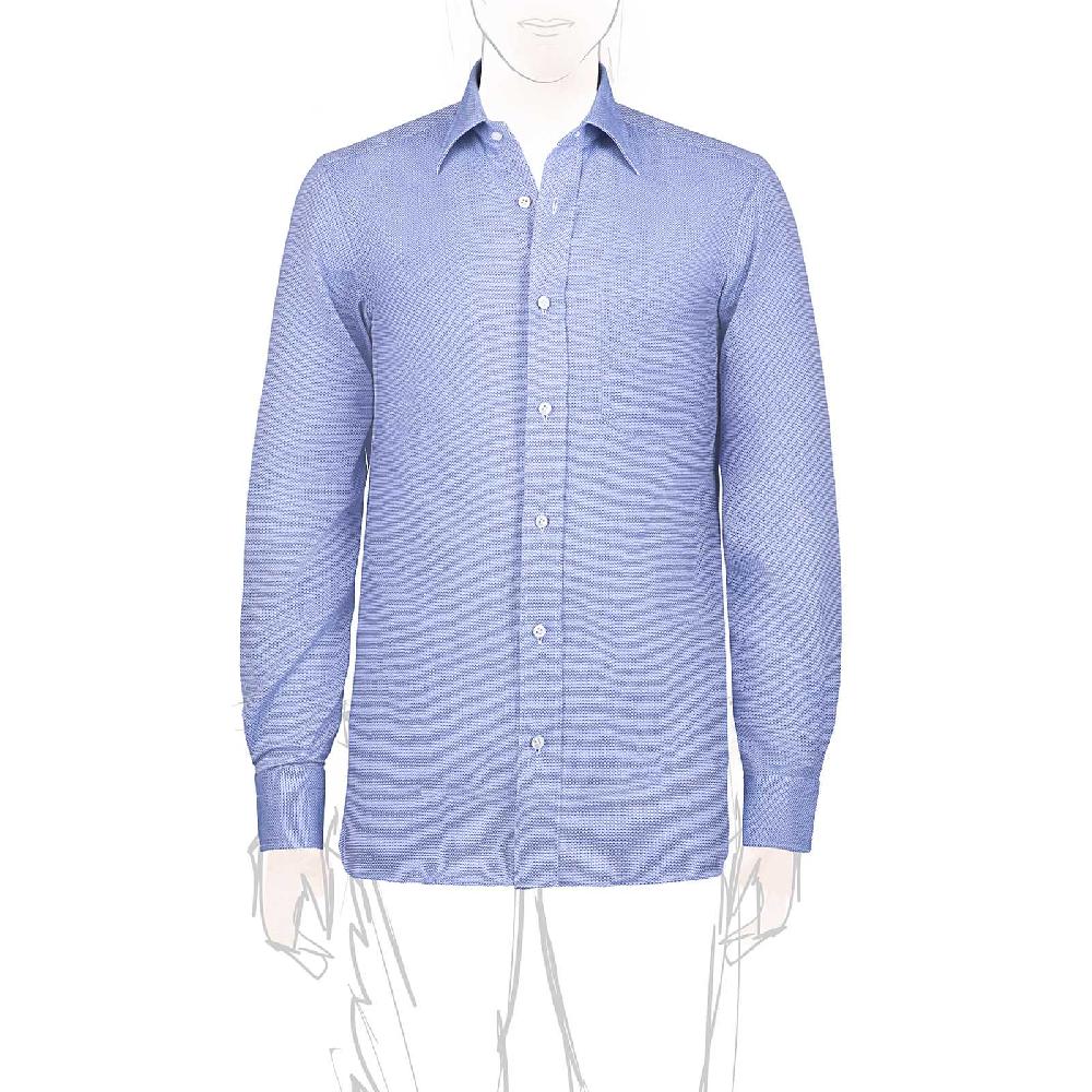 Rubinacci Vintage archive camicia in cellulare celeste