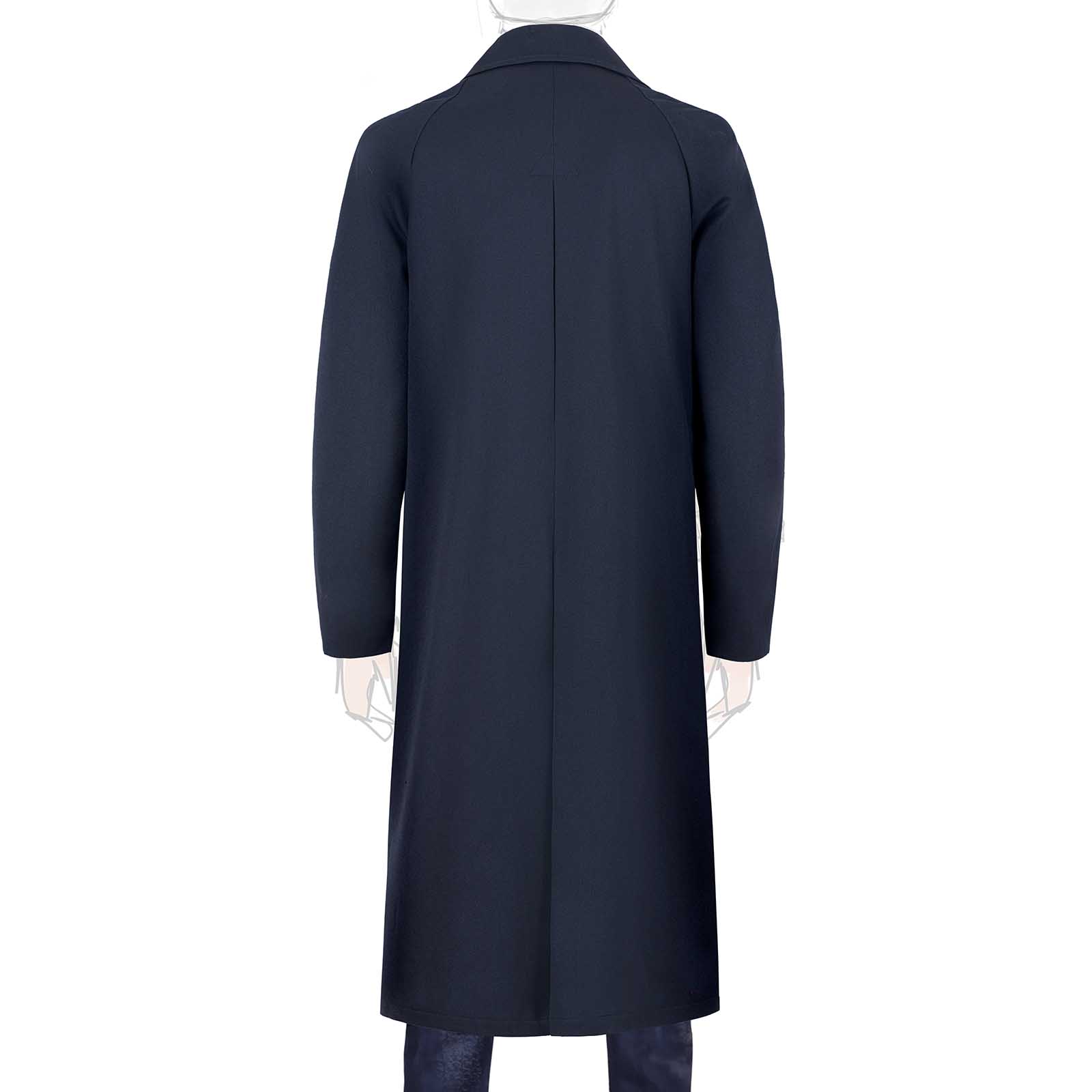 Rubinacci Vintage Archive Cappotto Raglan In Diagonale Di Lana Blu