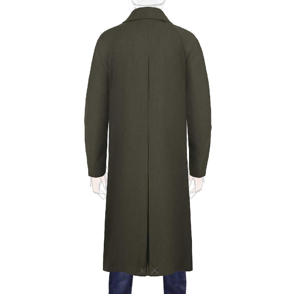 Rubinacci Vintage Archive Cappotto Raglan In Diagonale Di Lana Verde