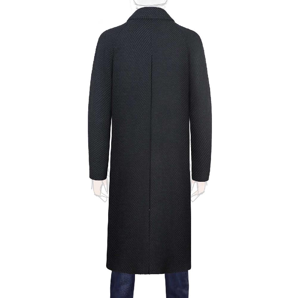 Rubinacci Vintage Archive Cappotto Raglan In Diagonale Di Lana Skyfall Blu