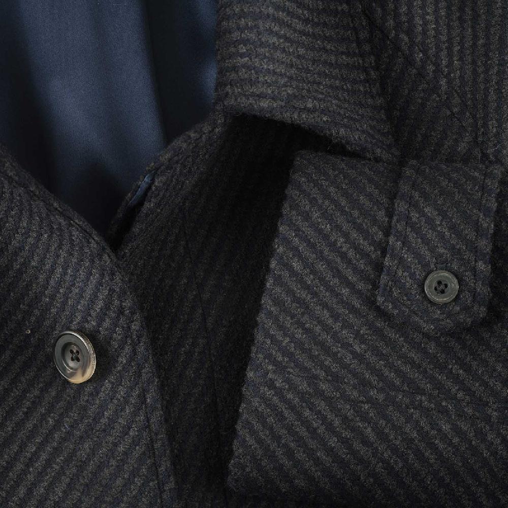 Rubinacci Vintage Archive Cappotto Raglan In Diagonale Di Lana Skyfall Blu