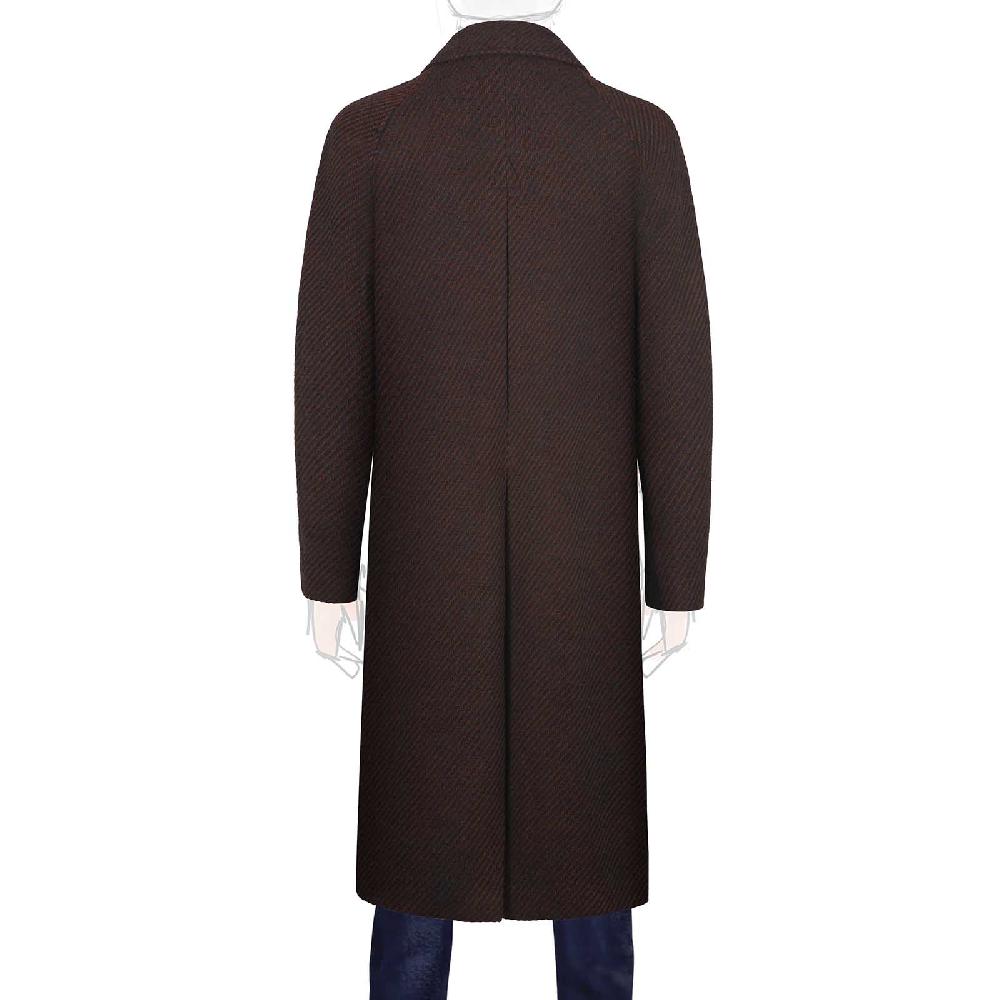 Rubinacci Vintage Archive Cappotto Raglan In Diagonale Di Lana Skyfall Marrone