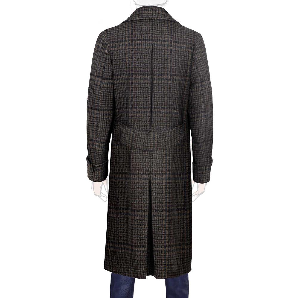 Rubinacci Vintage Archive Cappotto Ulster In Lana E Cashmere A Quadri Marrone