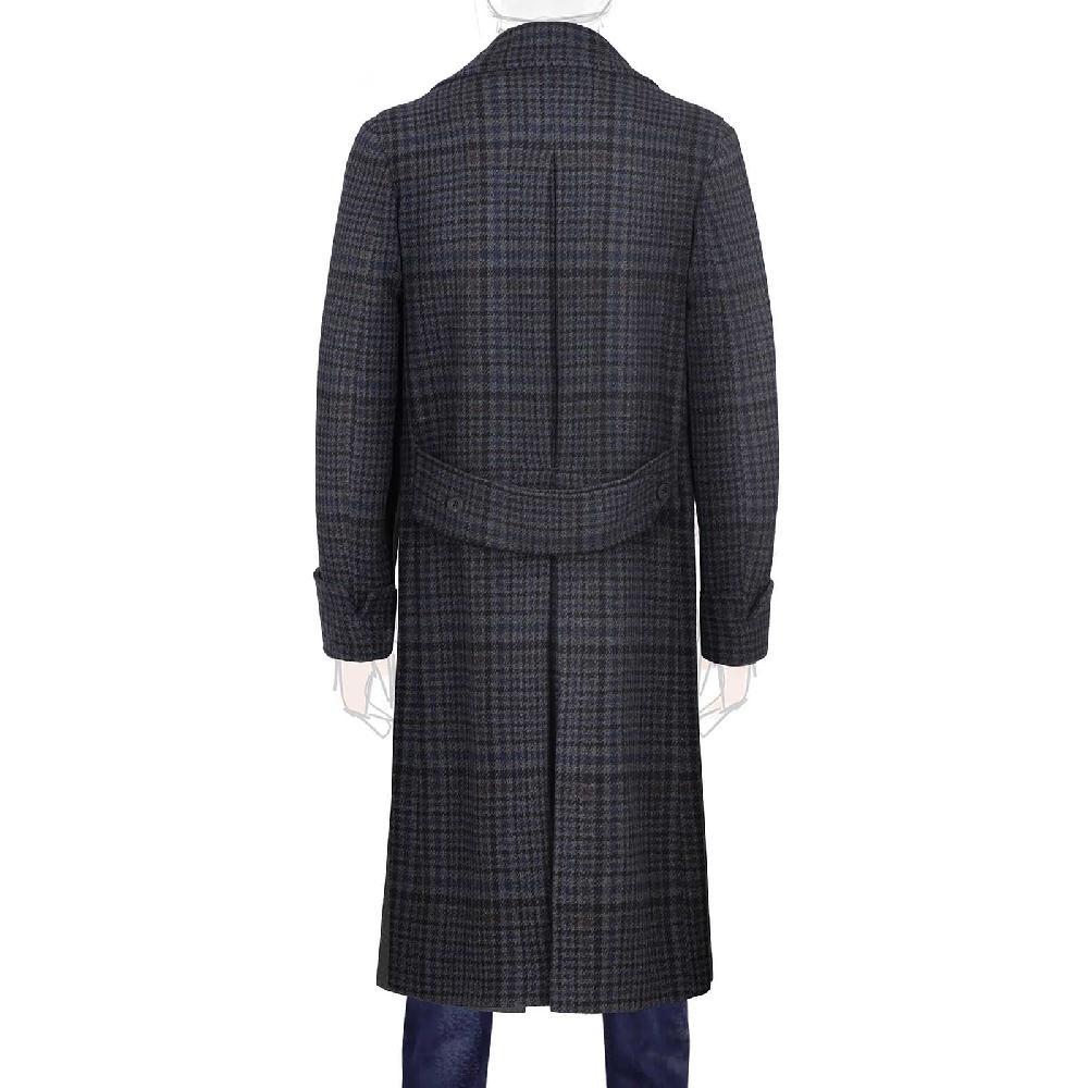 Rubinacci Vintage Archive Cappotto Ulster In Lana E Cashmere A Quadri Blu