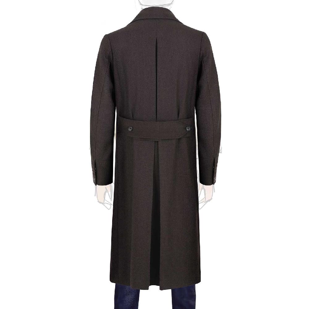 Rubinacci Vintage Archive Cappotto Ulster In Lana Spigato Marrone