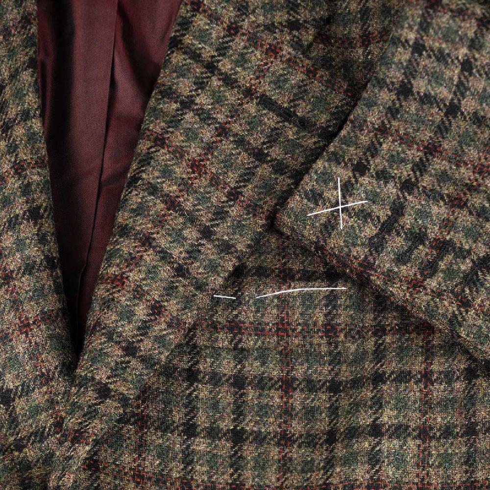 Rubinacci Vintage Archive Giacca In Lana A Quadri Verde