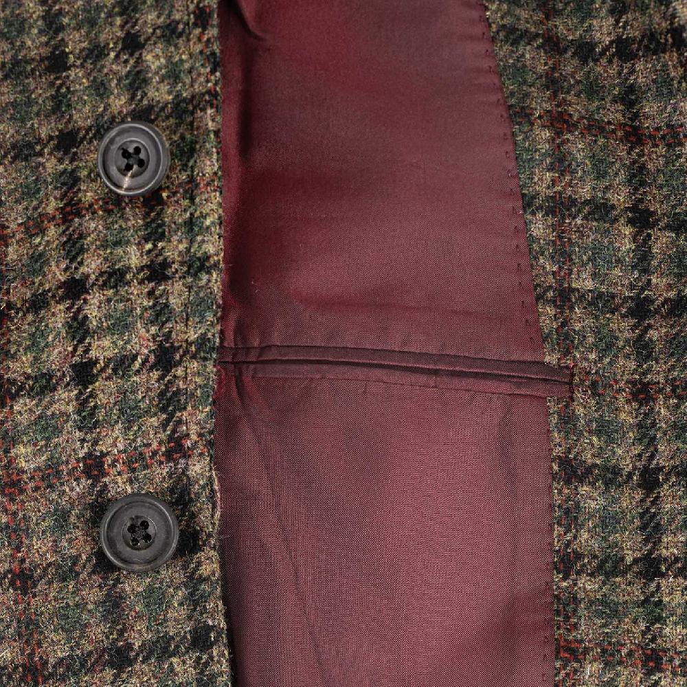 Rubinacci Vintage Archive Giacca In Lana A Quadri Verde