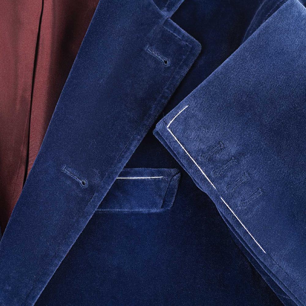 Rubinacci Vintage Archive Giacca Vienna In Velluto Blu