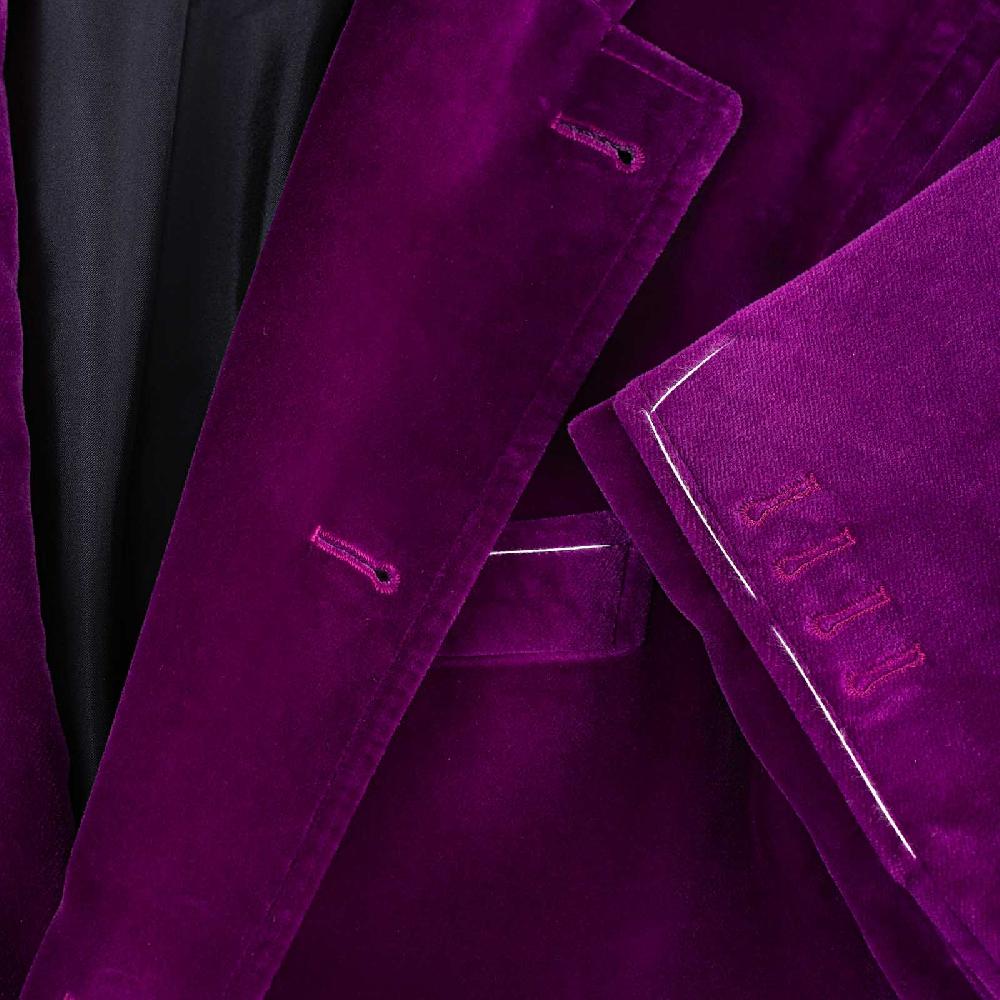 Rubinacci Vintage Archive Giacca Vienna In Velluto Bouganville