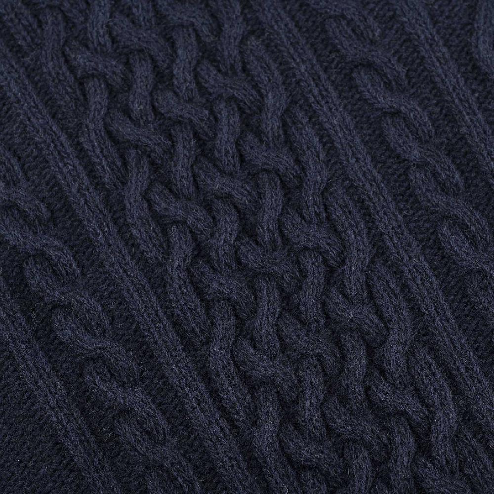 Rubinacci Vintage Archive Girocollo Con Trecce In Lana Blu