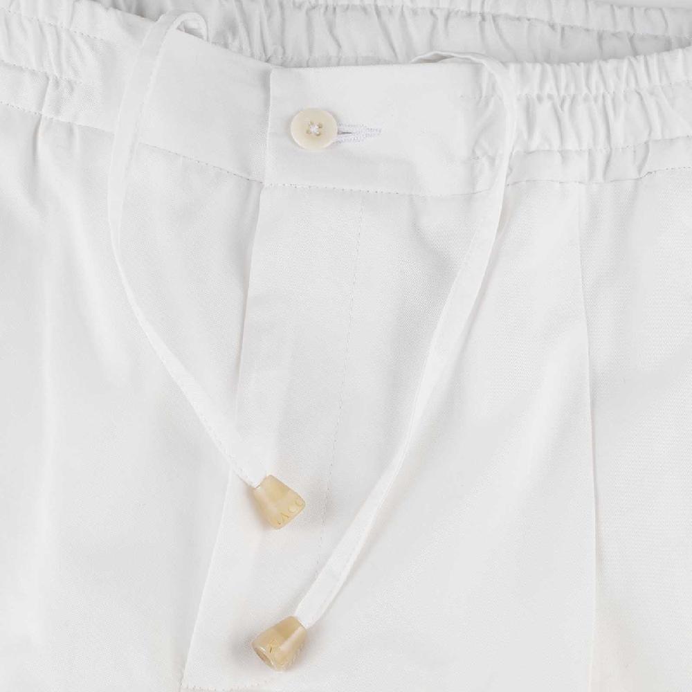 Rubinacci Vintage Archive Pantalone Leisure In Cotone Bianco