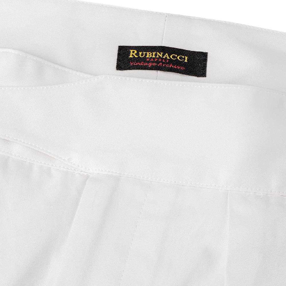 Rubinacci Vintage Archive Pantalone Manny In Cotone Bianco