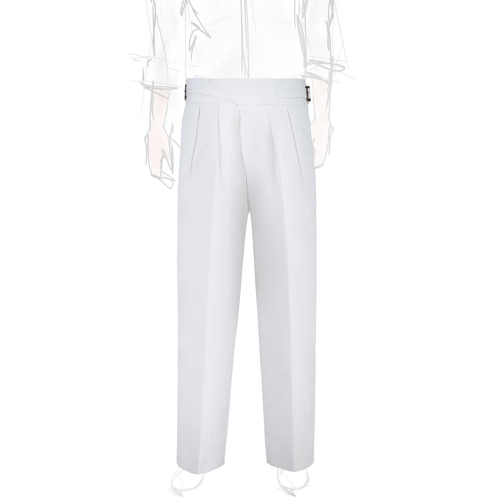 Rubinacci Vintage archive pantalone Manny in cotone bianco Rubinacci Vintage archive pantalone Manny in cotone bianco