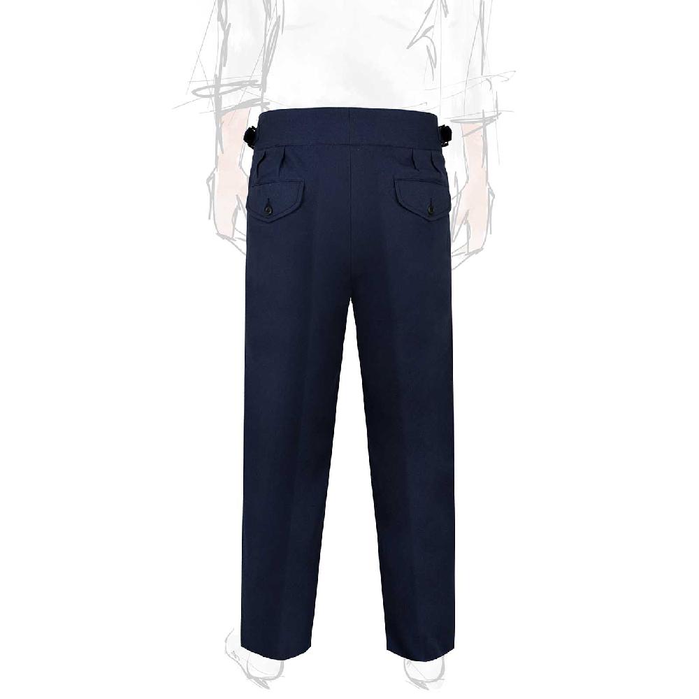 Rubinacci Vintage Archive Pantalone Manny In Cotone Blu